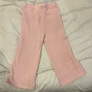 Cozy Pink Waffle Knit Joggers for Kids